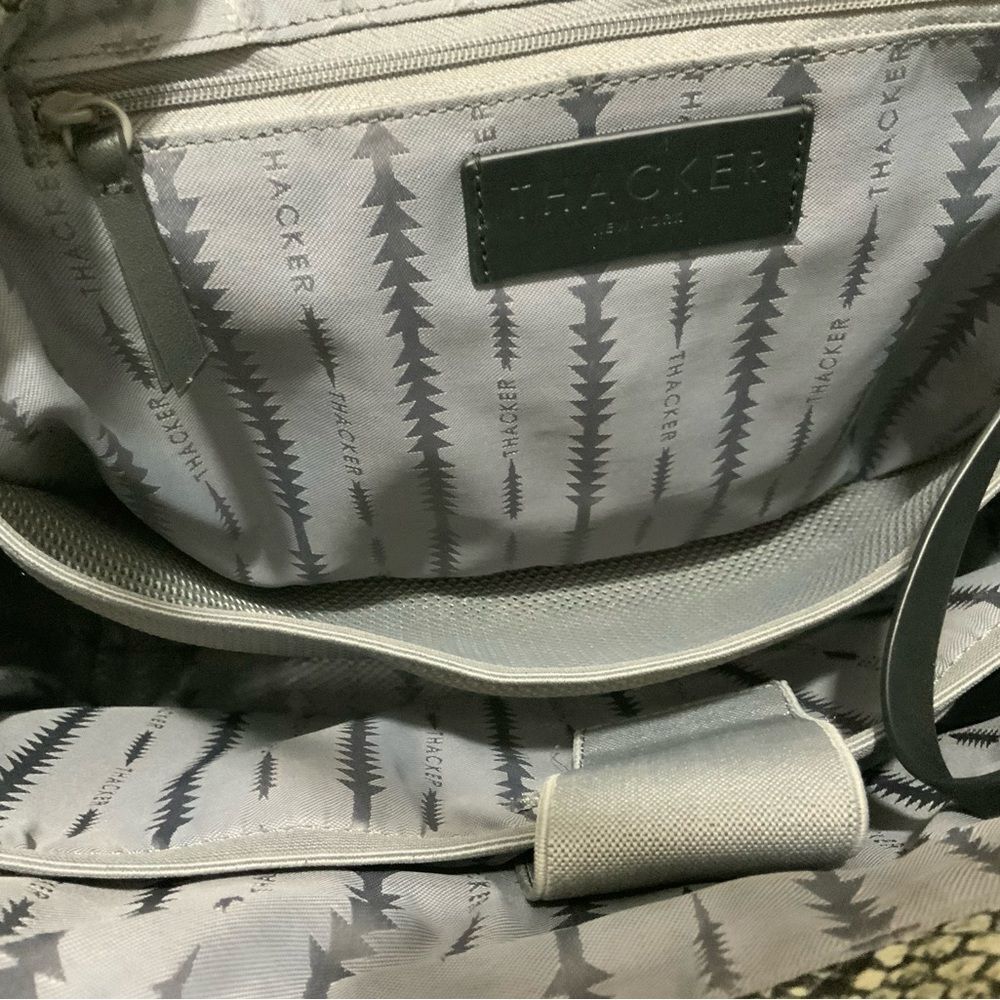 Thacker Tery Tote Black & White Python - image 8